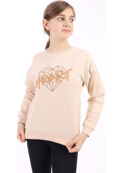 Kız Çocuk Baskılı Sweatshirt
