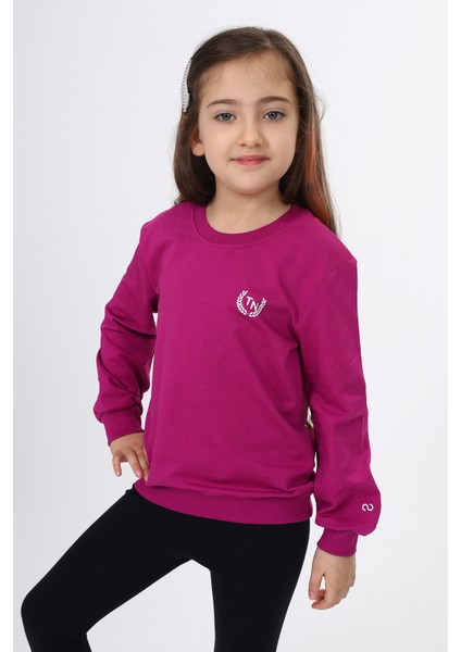 Kız Çocuk Baskılı Sweatshirt
