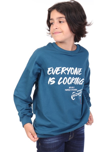 Erkek Çocuk Baskılı Sweatshirt
