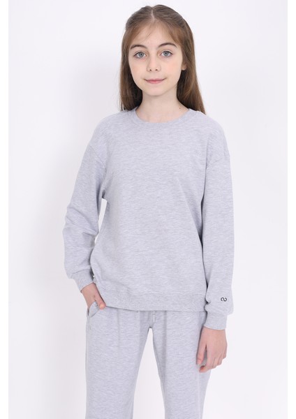 Kız Çocuk Baskılı Sweatshirt