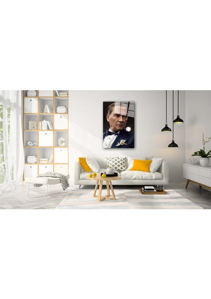 Atatürk Portresi Yapay Zeka Cam Tablo modelleri