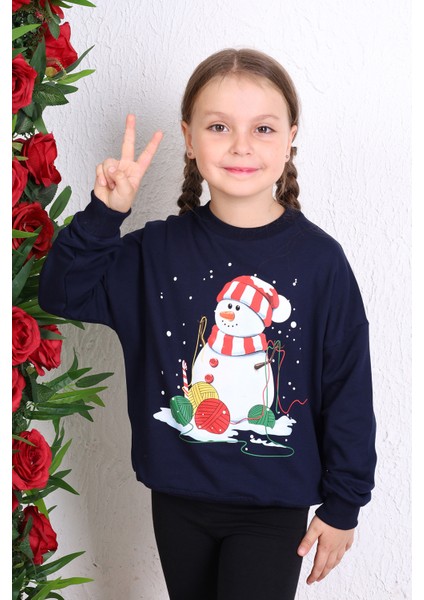 Unisex Çocuk Baskılı Sweatshirt