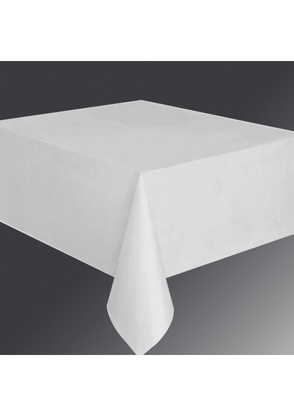 Plastik Parti Masa Örtüsü Beyaz Renk 274 cm