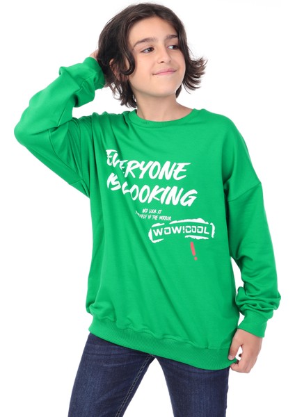 Erkek Çocuk Baskılı Sweatshirt