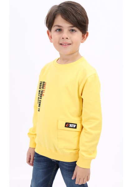 Erkek Çocuk Baskılı Sweatshirt