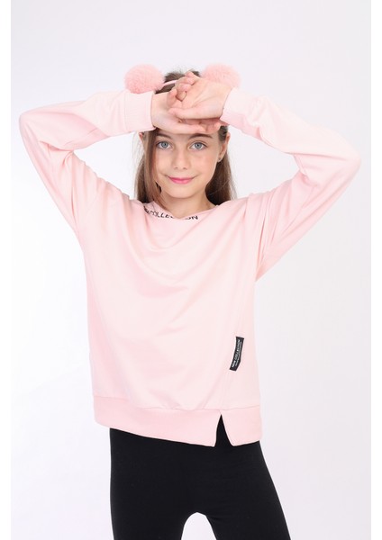 Kız Çocuk Baskılı Sweatshirt