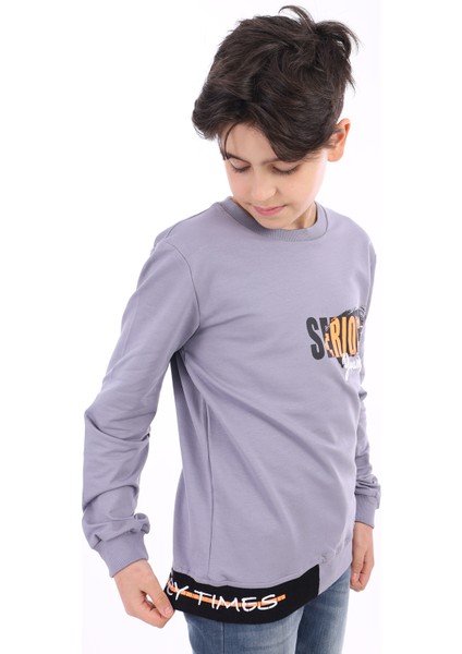 Erkek Çocuk Baskılı Sweatshirt