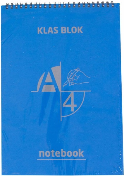 Bloknot Spiralli Plastik Kapak A4 72/4 "6 Adet"