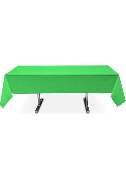 Yeşil Renk Plastik Parti Masa Örtüsü 180 cm