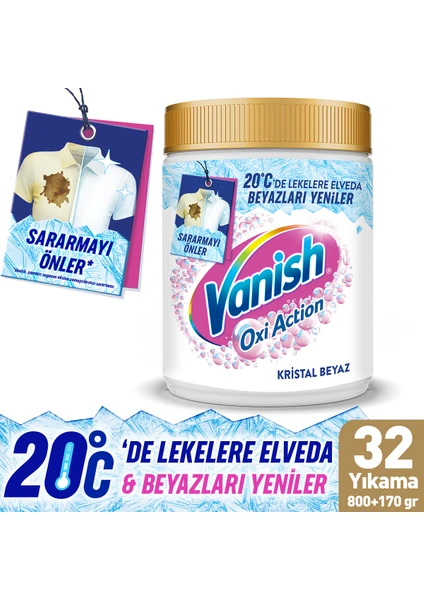 Oxi Action Kristal Beyaz Toz Deterjan Güçlendirici ve Leke Çıkarıcı 970 Gram