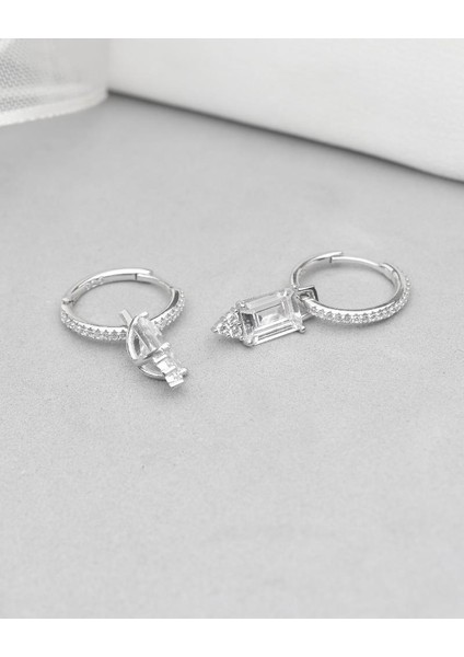 Pırlanta Zirkon Sallantılı Yarımtur Halka Kadın Gümüş Küpe 17 mm fırsatları