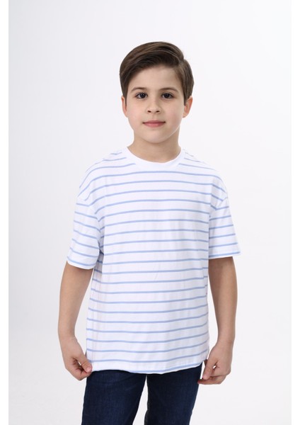 Unisex Çocuk Çizgili Tişört