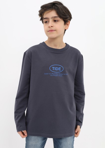 Erkek Çocuk Baskılı Sweatshirt