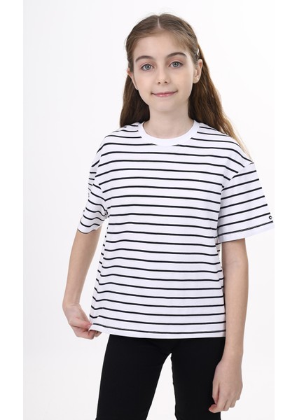 Unisex Çocuk Çizgili Tişört