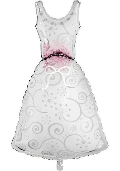 Wedding Süper Shape Gelinlik Şekilli Folyo Balon 91X40 cm 1 Adet Bride