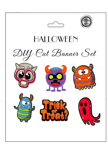 270 cm Halloween Temalı Ipe Dizilebilen Bayrak Kağıt Flama Seti fiyatları