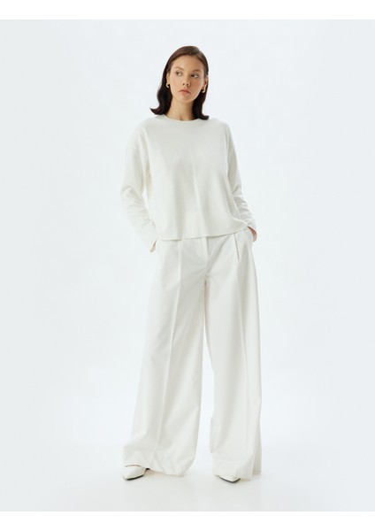 Basic Sweatshirt Bisiklet Yaka Uzun Kollu fiyatları