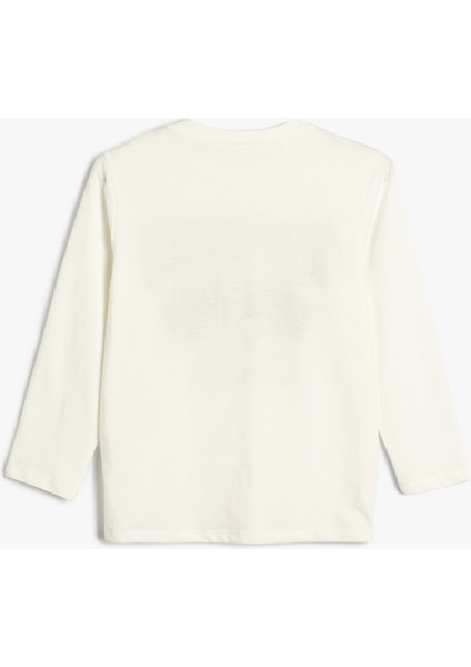 Tişört Uzun Kollu Bisiklet Yaka Yarış Temalı Baskı Detaylı Pamuklu fiyatları