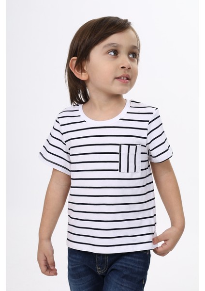 Erkek Çocuk Çizgili Tişört
