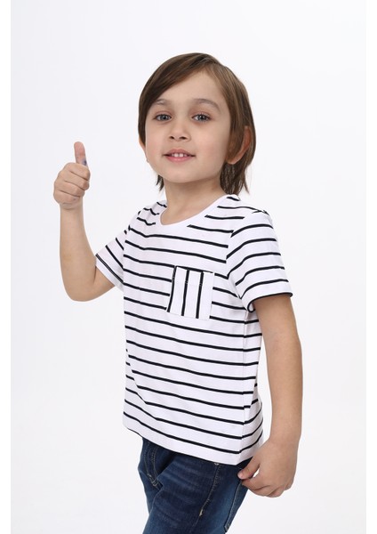 Erkek Çocuk Çizgili Tişört