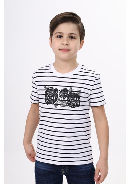 Erkek Çocuk Çizgili Tişört