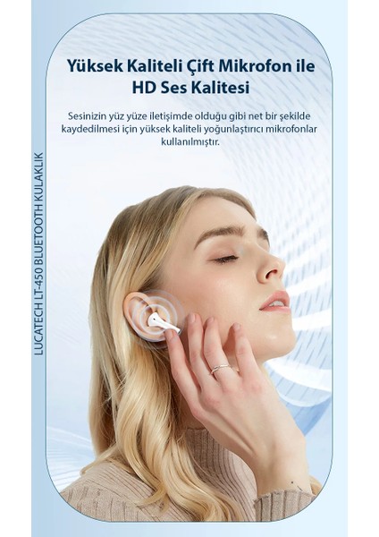 iPhone 8 - x - 11 - 12 - 13 - 14 - 15 Pro Max Uyumlu 3. Nesil Bluetooth Kulaklık