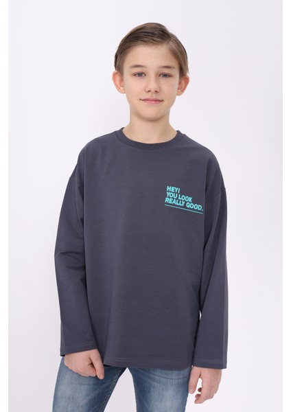 Erkek Çocuk Baskılı Sweatshirt