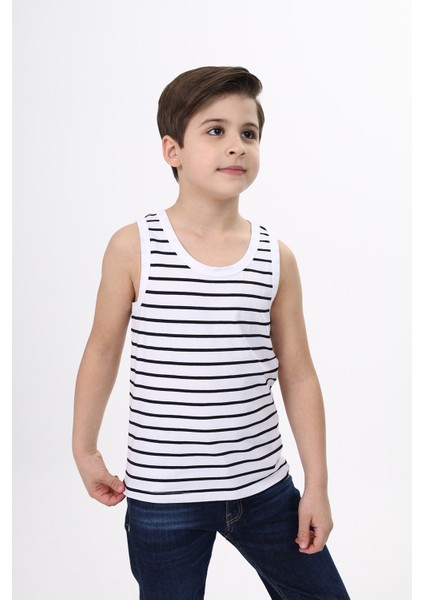 Erkek Çocuk Çizgili Atlet