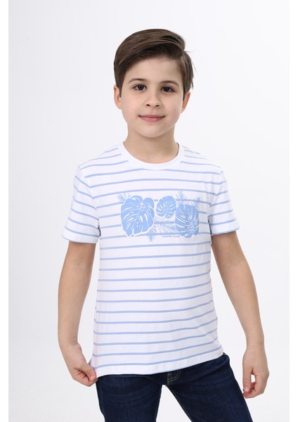 Erkek Çocuk Çizgili Tişört