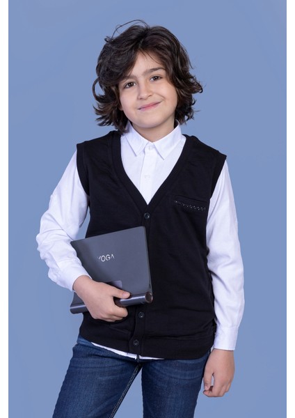Erkek Çocuk Düğmeli Yelek modelleri