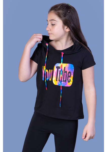 Kız Çocuk Youtube Baskılı Tişört modelleri