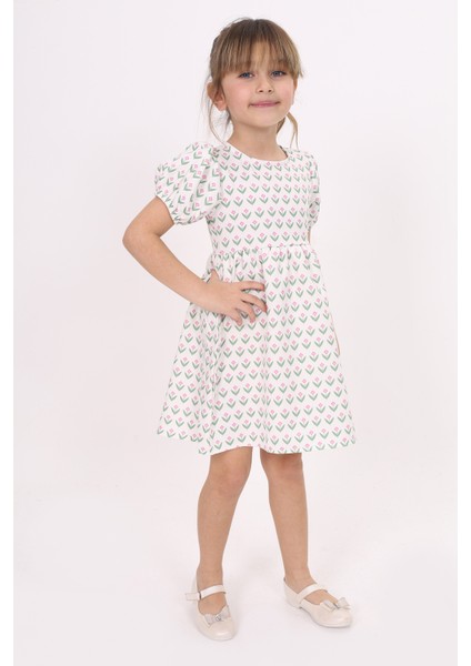 Kız Çocuk Desenli Elbise modelleri