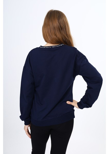 Kız Çocuk Okul Baskılı Sweatshirt modelleri