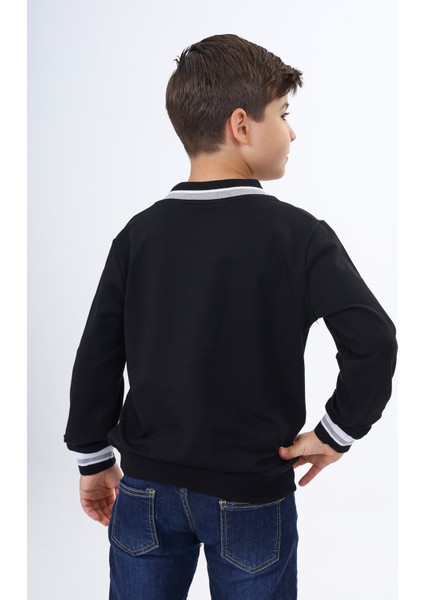 Erkek Çocuk Okul Nakışlı Sweatshirt modelleri