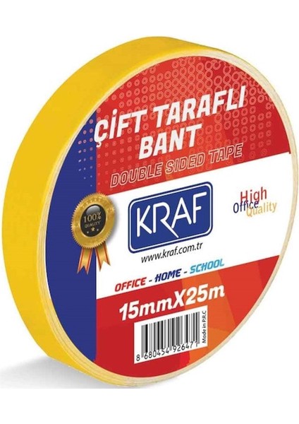 Çift Taraflı Bant 15 mm x 25 mt