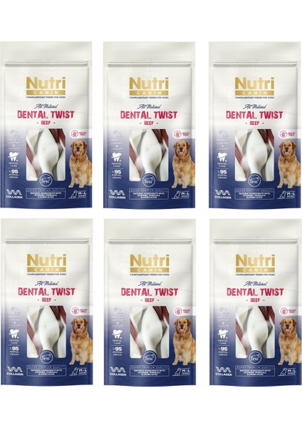 Dental Twist Sığır Etli M-L Irk Için Köpek Ödülü 120 gr. x 6 Adet