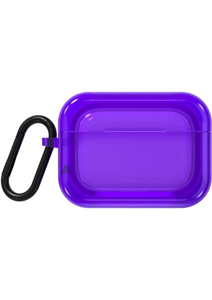 Airpod Pro 2 Uyumlu Kılıf Saydam Jelly Tasarımlı Youngkit Candy Serisi Kılıf Mor