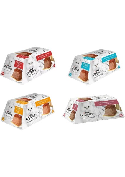 Revelations Mousse 4 Çeşit Kedi Konservesi 2 x 57 gr. 4 Lü Paket