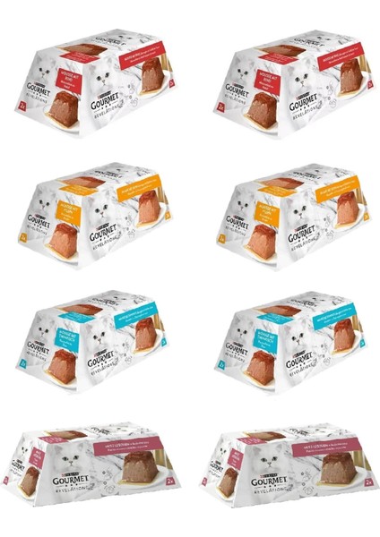 Revelations Mousse 4 Çeşit Kedi Konservesi 2 x 57 gr. 8 li Paket