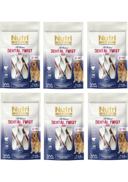 Dental Twist Sığır Etli S-M Irk Için Köpek Ödülü 80 gr. x 6 Adet