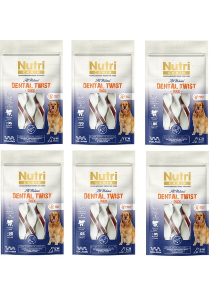 Dental Twist Ördekli S-M Irk Için Köpek Ödülü 80 gr. x 6 Adet