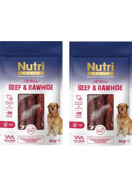 Rawhide Sığır Etli Köpek Ödülü 80 gr. x 2 Adet