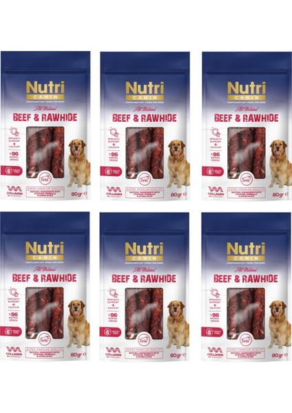 Rawhide Sığır Etli Köpek Ödülü 80 gr. x 6 Adet