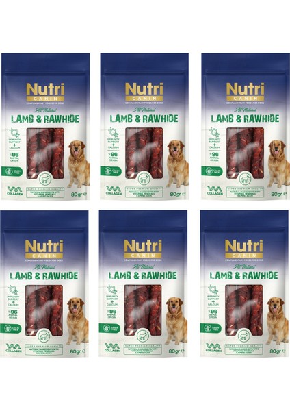 Rawhide Kuzu Etli Köpek Ödülü 80 gr. x 6 Adet