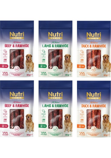Rawhide 3 Çeşit Karma Köpek Ödülü 80 gr. x 6 Adet