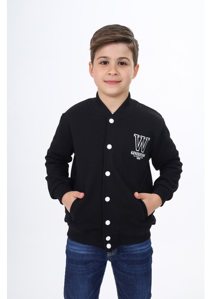 Erkek Çocuk Okul Nakışlı Hırka