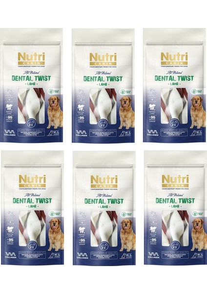 Dental Twist Kuzu Etli M-L Irk Için Köpek Ödülü 120 gr. x 6 Adet