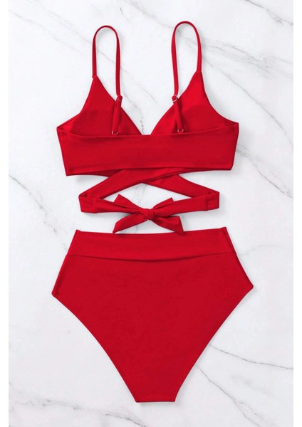 Şık Bel Kuşak Detaylı Bikini Üstü fırsatları
