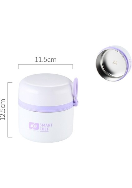 Yuvarlak 304 Paslanmaz Çelik Yalıtımlı Taşınabilir Öğle Yemeği Kutusu (Yurt Dışından)