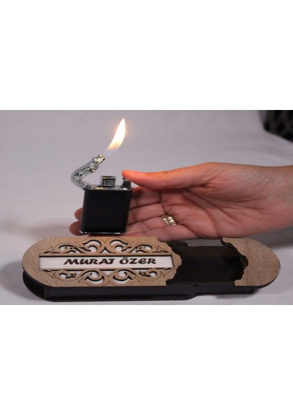Çakmak Kişiye Özel Isim Yazılı ve Mdf Tasarım Kutulu NO:171